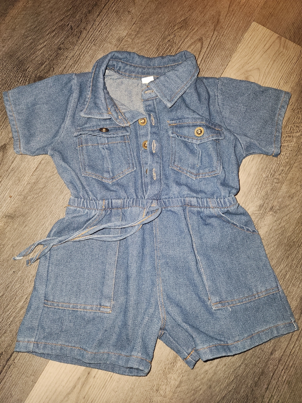 Toddler Blue Denim Short Romper size 3-4T